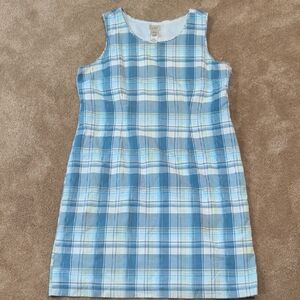 L.L. Bean Blue Plaid Women's Dress